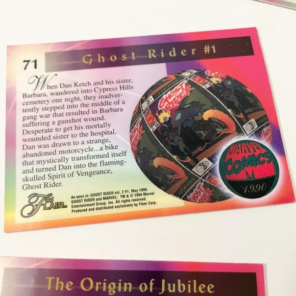 Vintage 1994 Lot of 11 Flair Cards Marvel Xmen Ghost Rider Doom Venom Spiderman - Picture 11 of 14